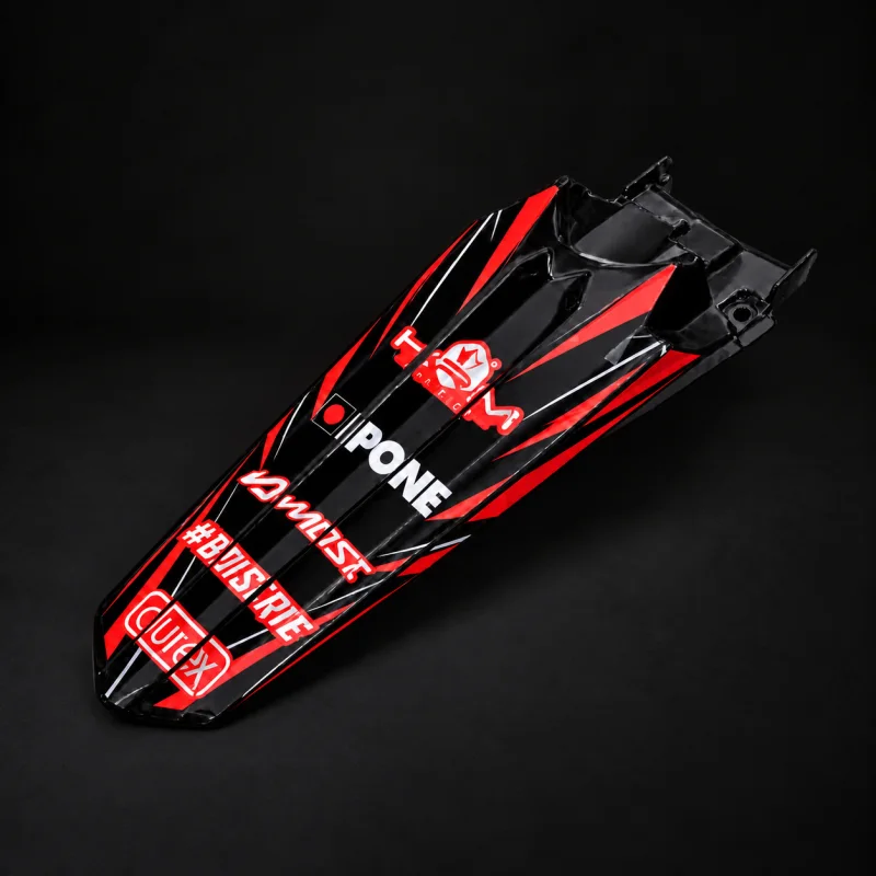 Autocollant de bavette rouge et noir