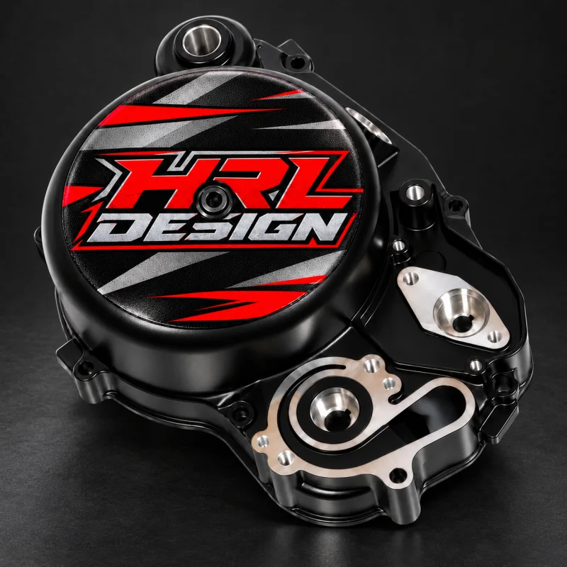Autocollant de carter d’embrayage HRL Design rouge et noir