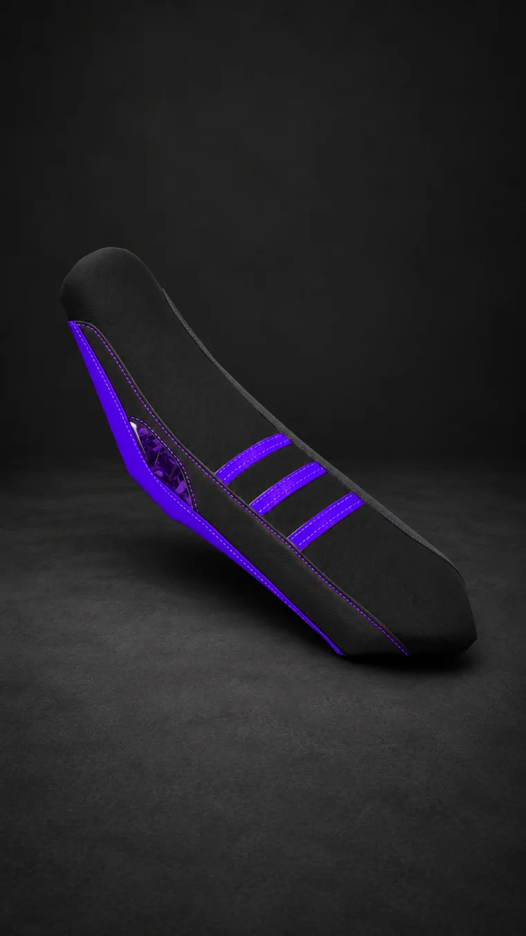 Housse de selle noire et violette HRL